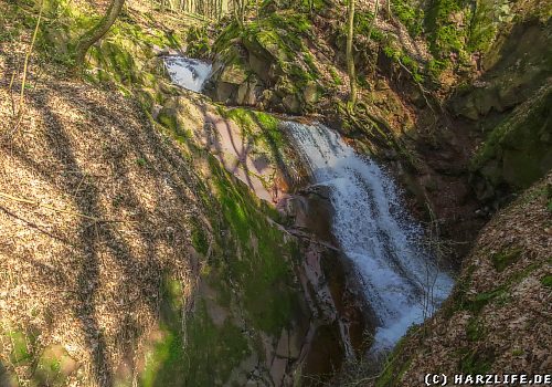 Blick auf den Lonauer Wasserfall