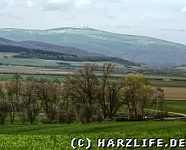 Aussicht vom Hang des Bocksberges auf den Brocken