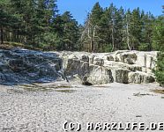 Felsklippen an den Sandhöhlen