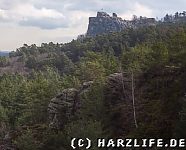 Blick zur Burgruine Regenstein