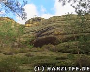 Steilwand mit Höhle am Großen Papenberg