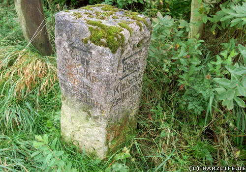 Meilenstein an der Alten Harzstraße