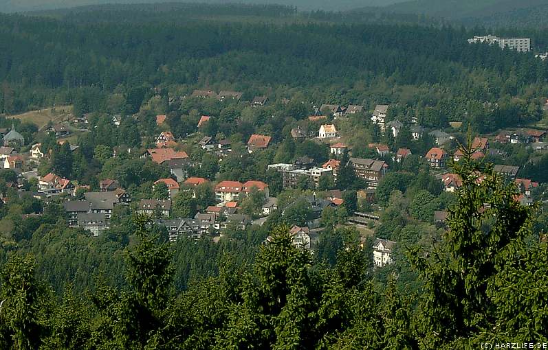 Blick vom Bocksberg auf den Kurort Hahnenklee