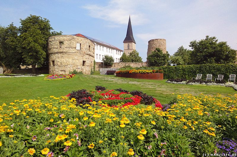 Judenturm auf dem Petersberg Stadtmauer mit Judenturm in Nordhausen