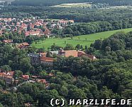 Blick vom Meineberg zum Kloster Ilsenburg