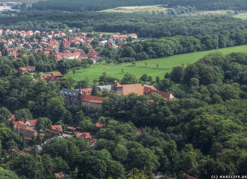 Blick vom Meineberg zum Kloster Ilsenburg