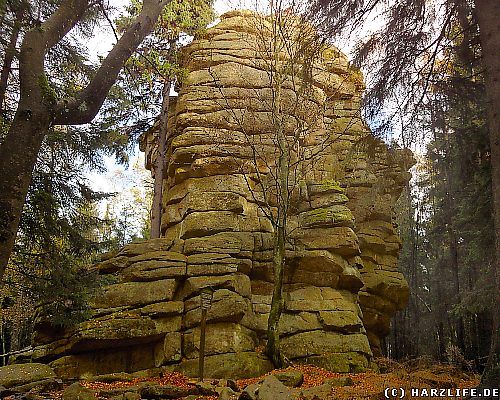 Eine der von Goethe beschriebenen ''langen Felsennasen''