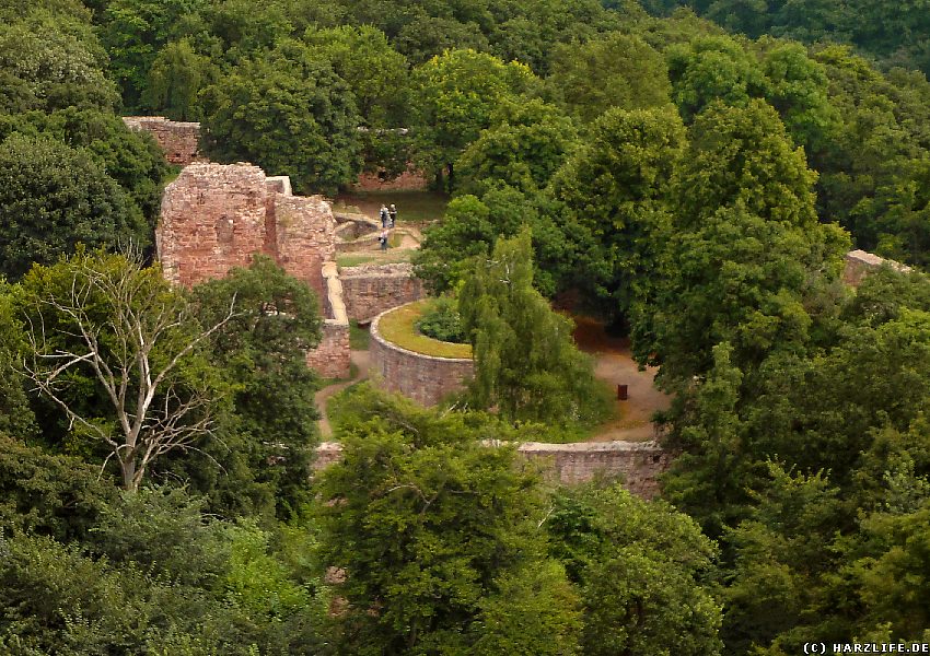 Burgruine Kyffhausen - Blick auf die Unterburg