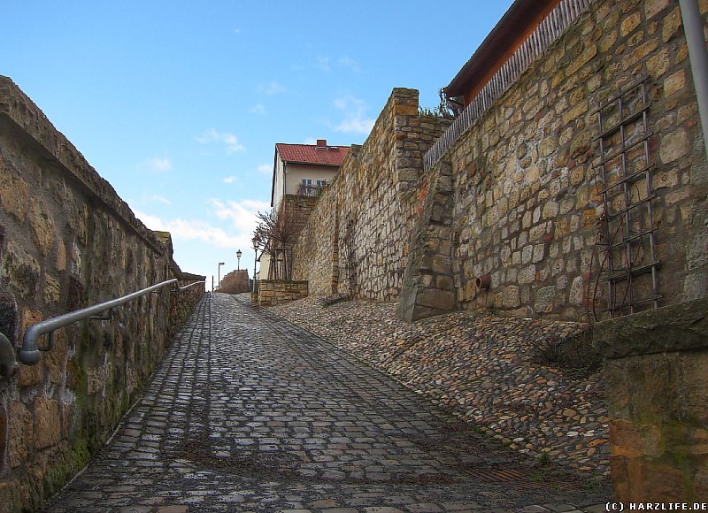 Aufgang zum Münzenberg in Quedlinburg