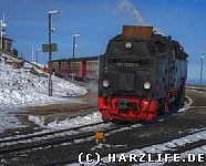 Die Brockenbahn auf dem Brockenbahnhof