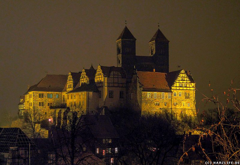 Quedlinburg - Der Schloßberg bei Nacht