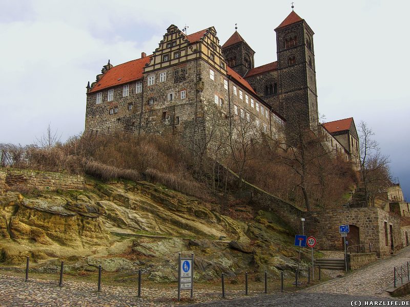 Quedlinburg - Der Schloßberg von Südwesten