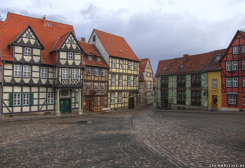 Quedlinburg - Der Schloßplatz mit dem Klopstockhaus