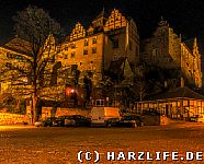 Schlossberg Quedlinburg bei Nacht