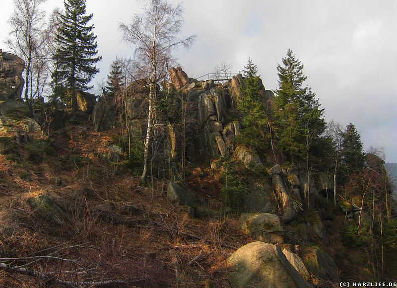 Blick von Osten auf die Granitformation der Feigenbaumkanzel