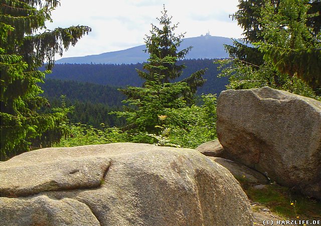 Ausblick von den Kästeklippen auf den Brocken