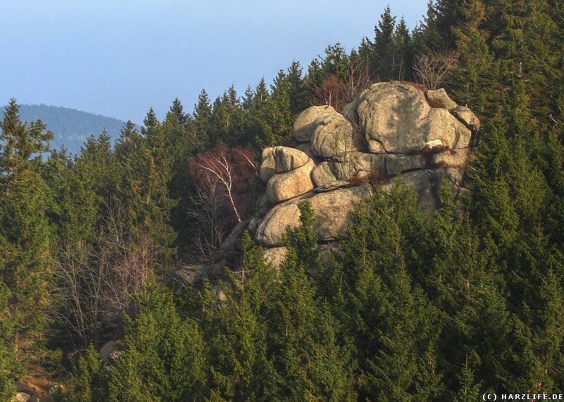 Die Felsklippe Mönch im Okertal