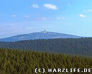 Blick vom Kästehaus zum Brocken