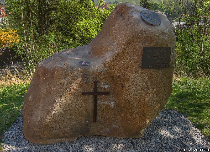 Gedenkstein für Joachim Ernst - den letzten Herzog von Anhalt