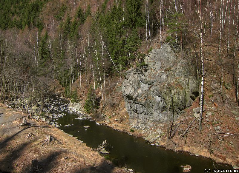 Felsen an der Oker nahe der Marienwand