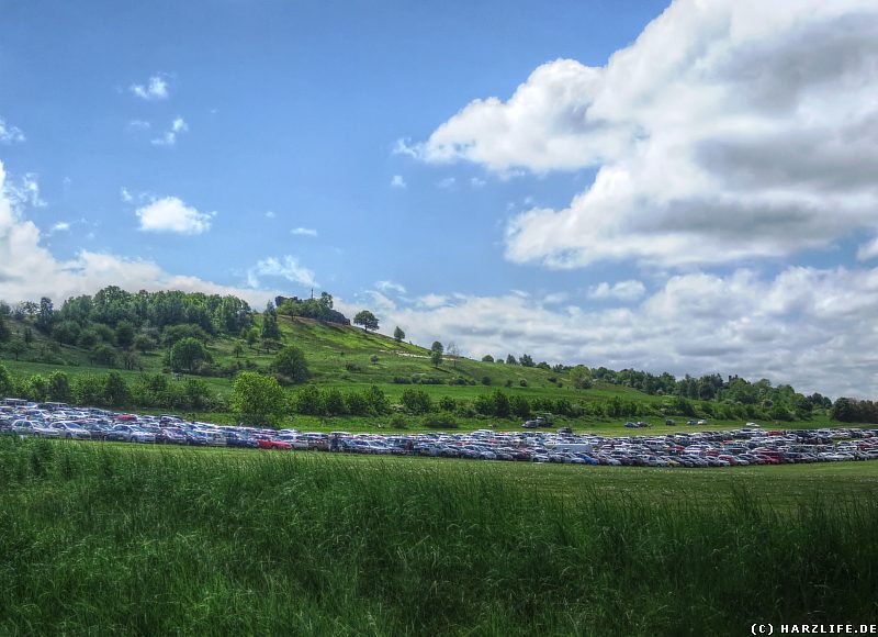 Der Großparkplatz unterhalb des Großen Gegensteins