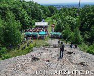 Aussicht zum Fuß der Halde