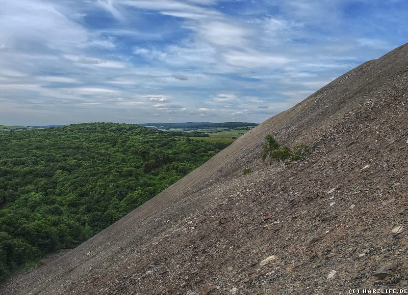 Blick auf die Halde und die umgebende Landschaft