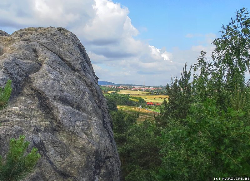 Aussicht von der Kuxburg auf Blankenburg