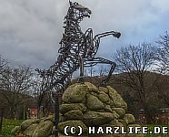 Sleipnir-Statue im Kurpark