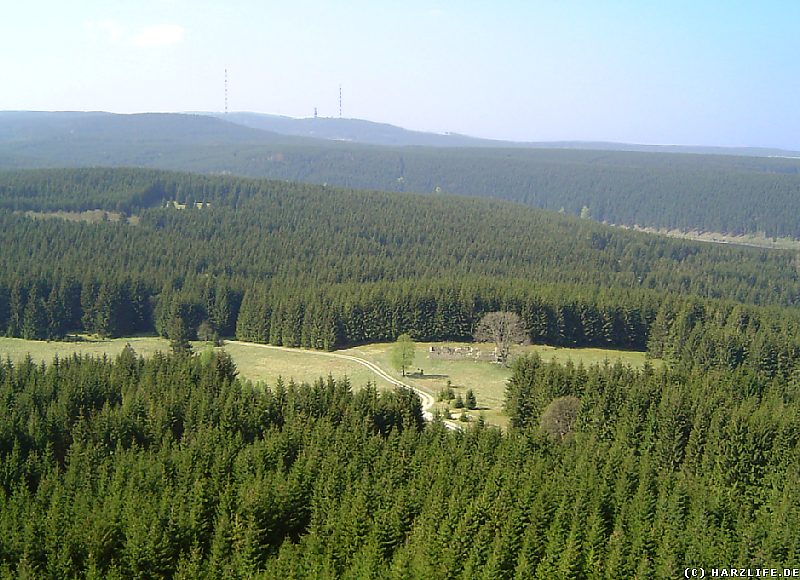 Blick vom Scharfenstein in Richtung Torfhaus