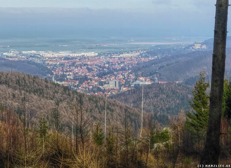 Aussicht vom Gebohrten Stein auf Wernigerode