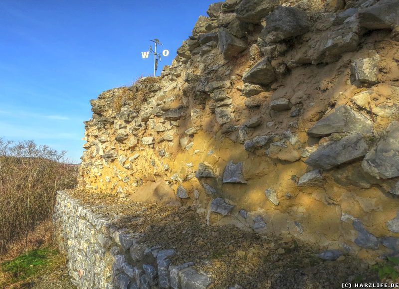 Burgruine Birkenfeld - Restaurierungsarbeiten am Turmstumpf