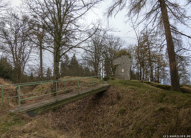 Die Nordostansicht der Burgruine Königsburg