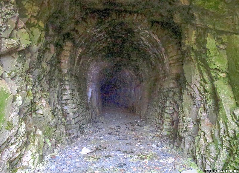 Blick vom Südostportal in den Eisenbahntunnel