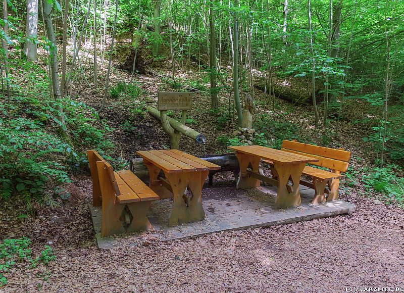 Die Jacobquelle am Karstwanderweg im Hainholz