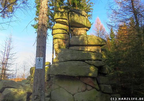 Das Naturdenkmal Gebohrter Stein