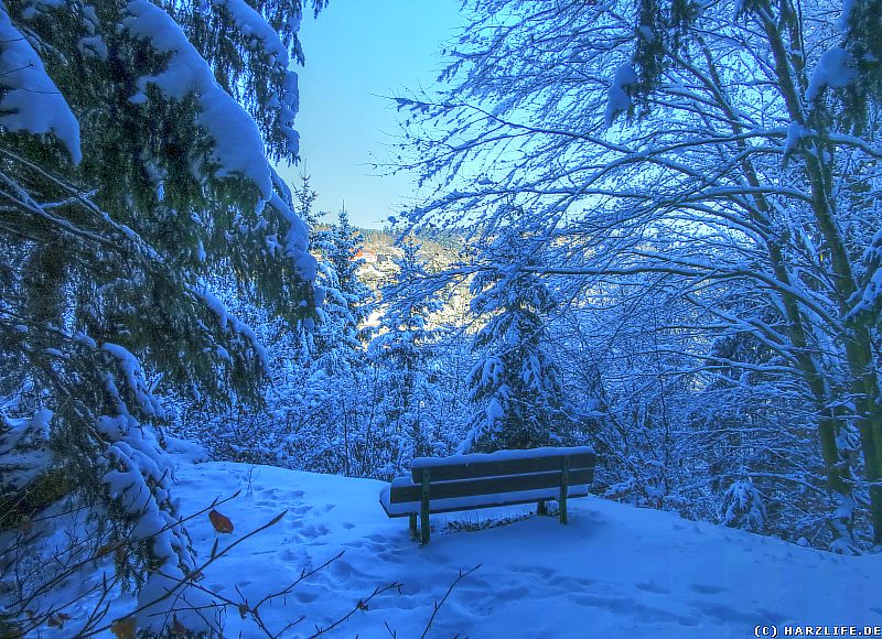 Winterlicher Ausblick vom Fahnenkopf auf Neuwerk