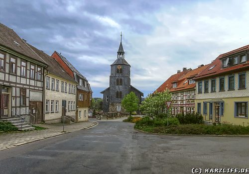 Stadtansicht mit Kirche