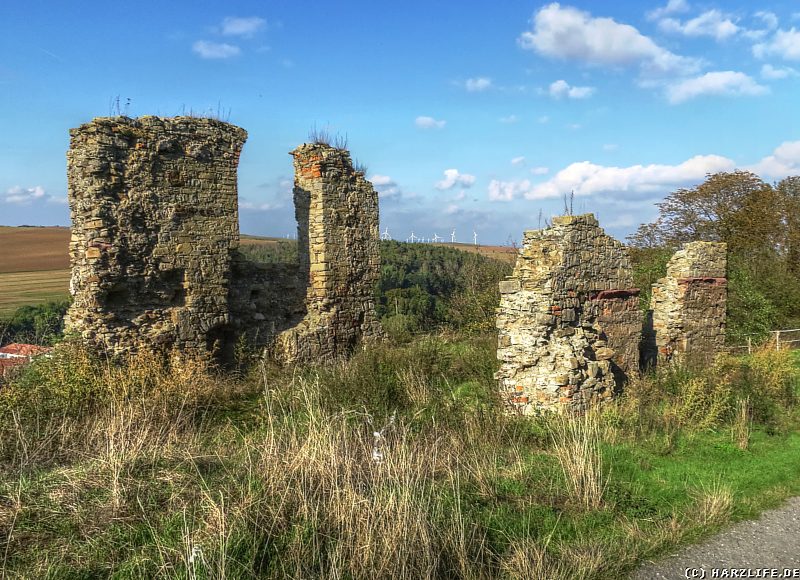 Die Reste der Burgkapelle der Burgruine Arnstein